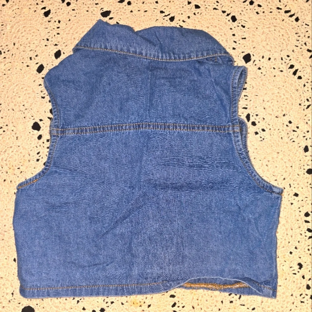 Knitworks, Denim Vest, Button Down, Girls Small